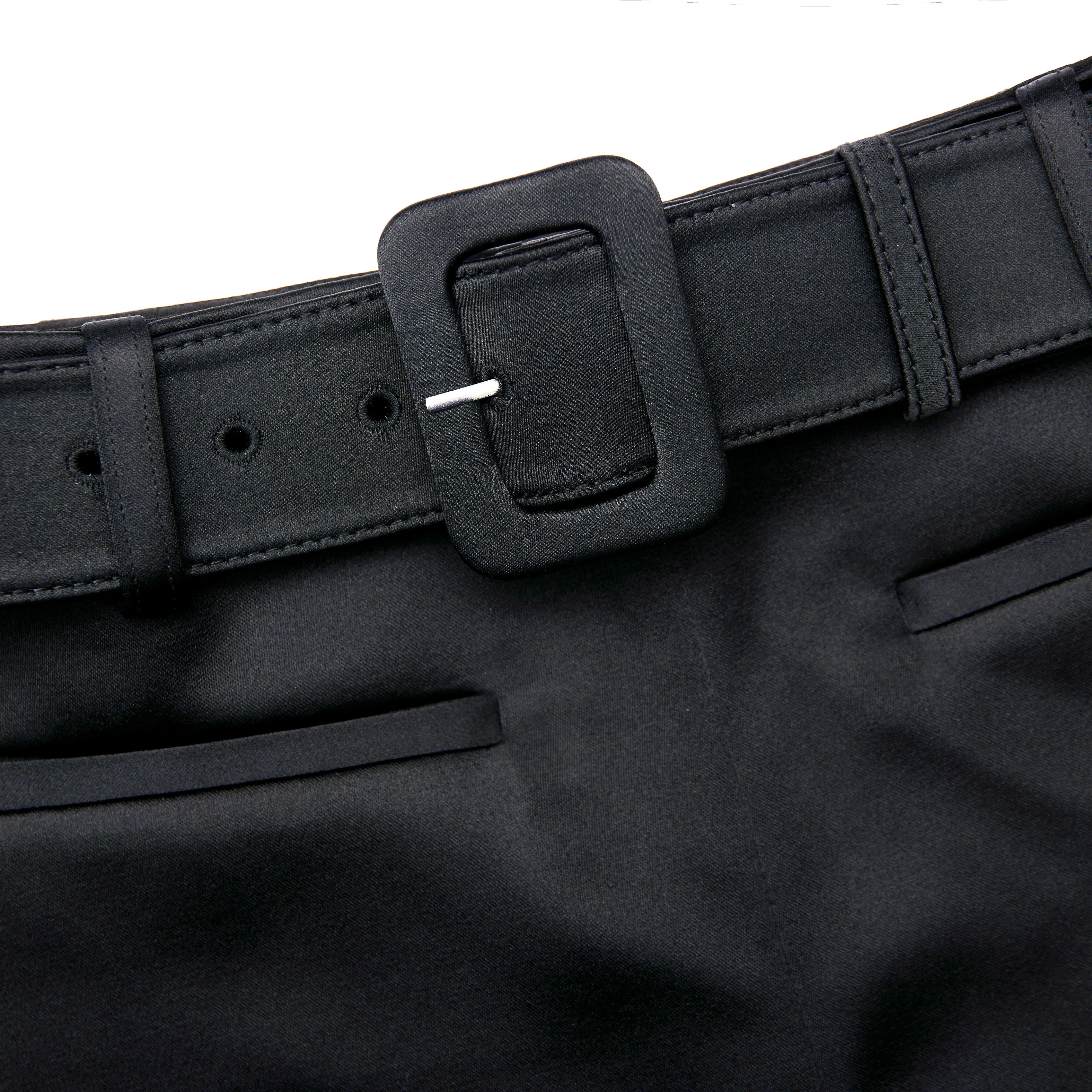 Black Satin Shorts