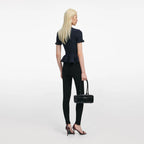 Navy Asymmetric Knit Top