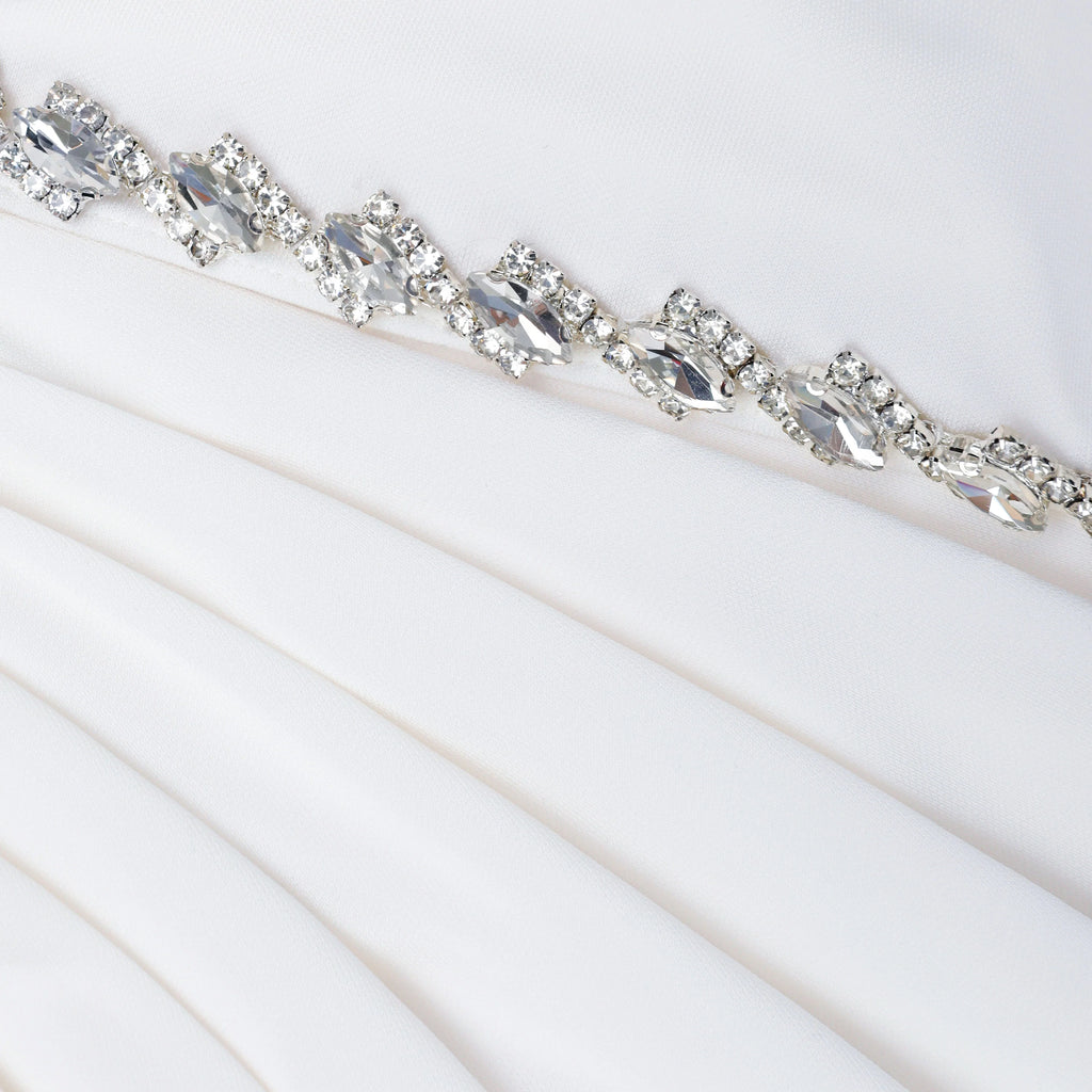 White Jersey Drape Maxi Dress