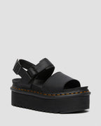 Voss Quad Leather Strap Platform Sandals
