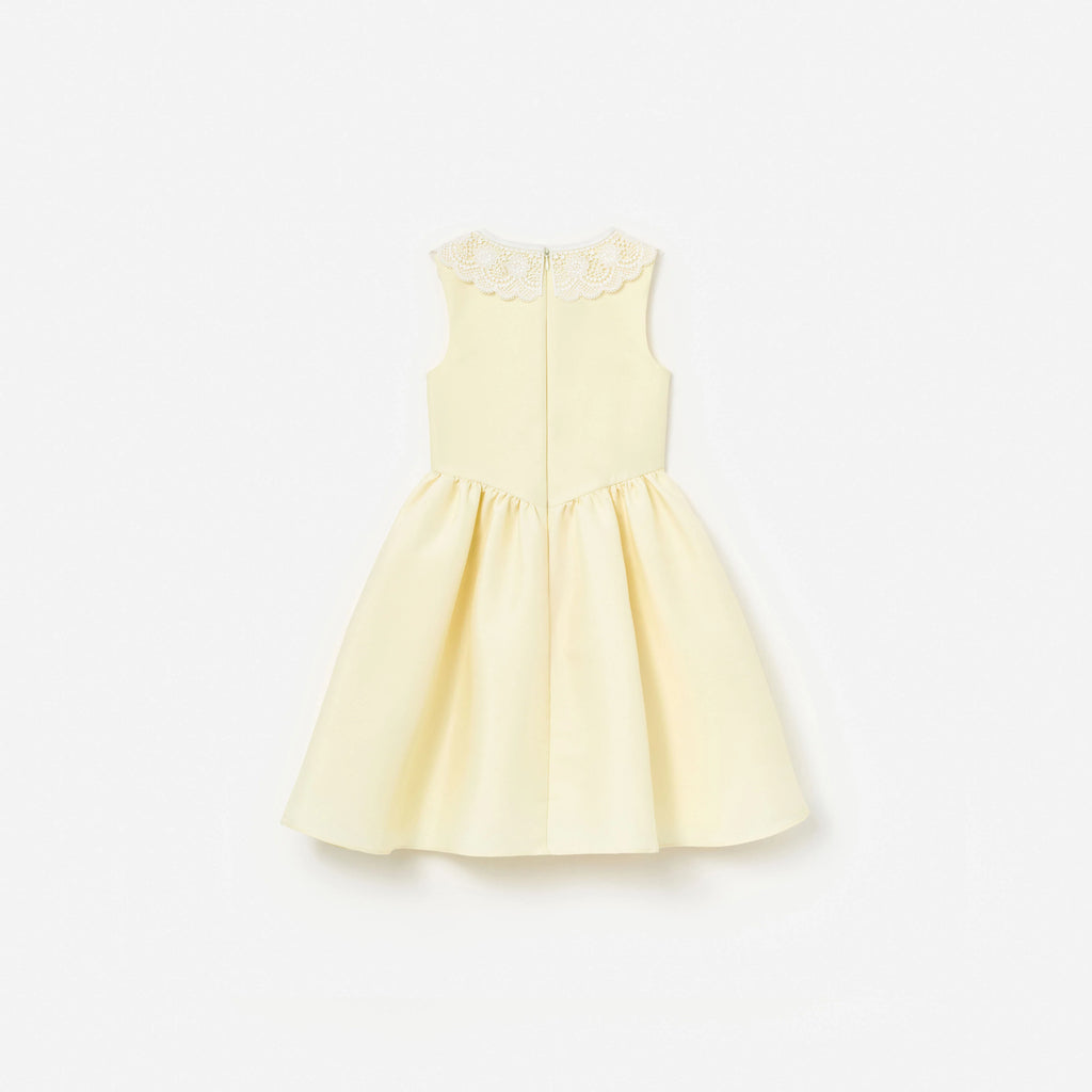 Yellow Taffeta Lace Dress