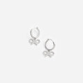 Crystal Bow Hoop Earrings