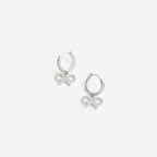 Crystal Bow Hoop Earrings