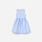 Blue Taffeta Sequin Embellished Dress