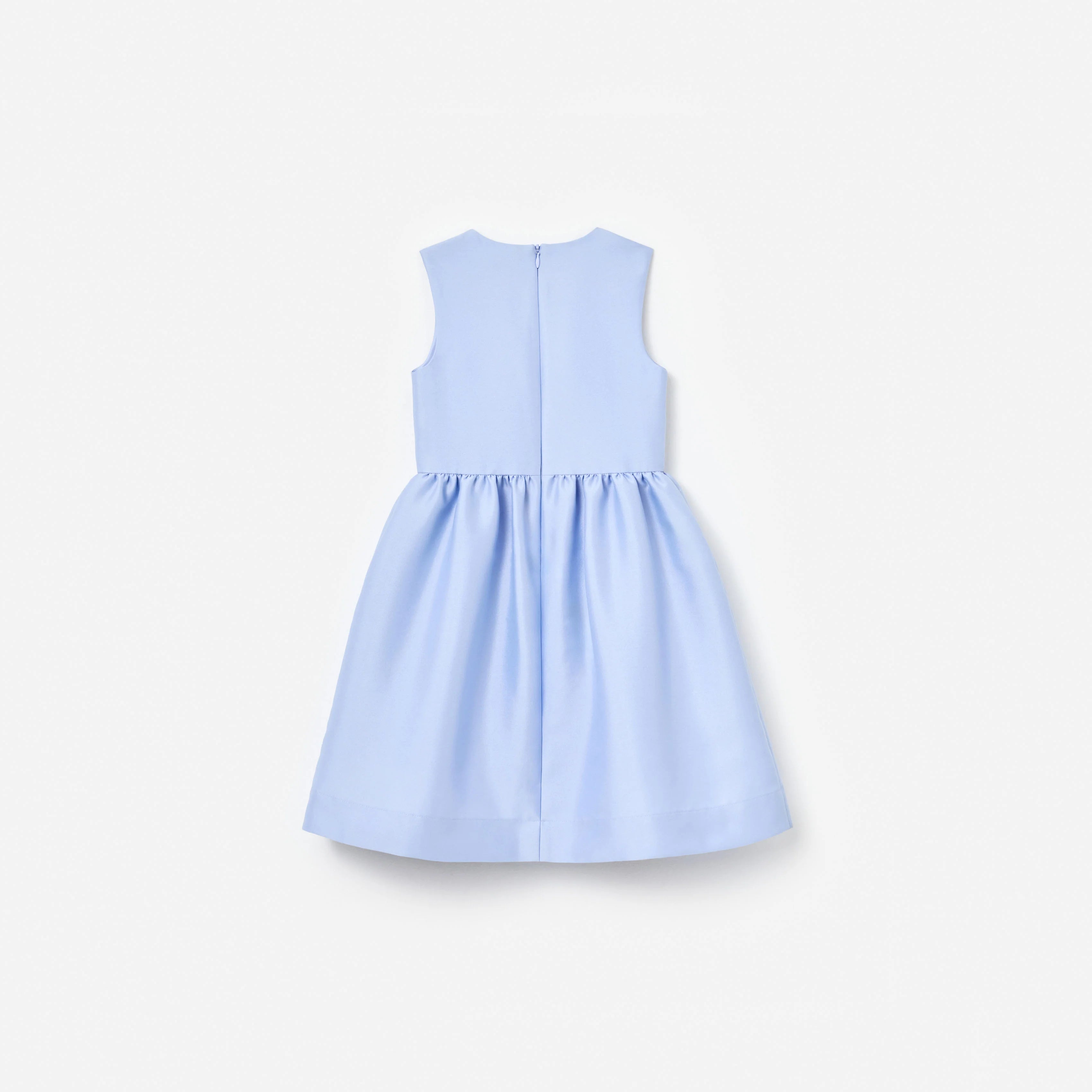 Blue Taffeta Sequin Embellished Dress