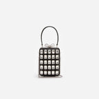 Black Satin Crystal Micro Bag