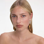 Gold Tiger Eye Tiered Earrings
