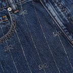 Rhinestone Stripe Denim Jeans