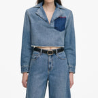 Blue Barrel Leg Jeans