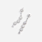 Crystal Pearl Tiered Drop Earrings
