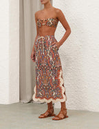 Ottie Scallop Midi Skirt