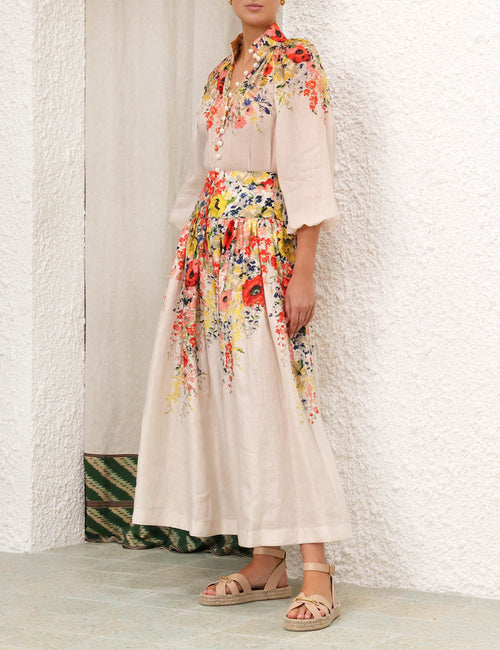 Alight Basque Midi Skirt