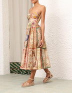 August Tie Front Midi Dress