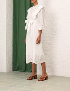 Junie Embroidered Midi Dress