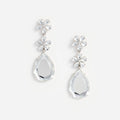 Crystal Flower Tiered Earrings