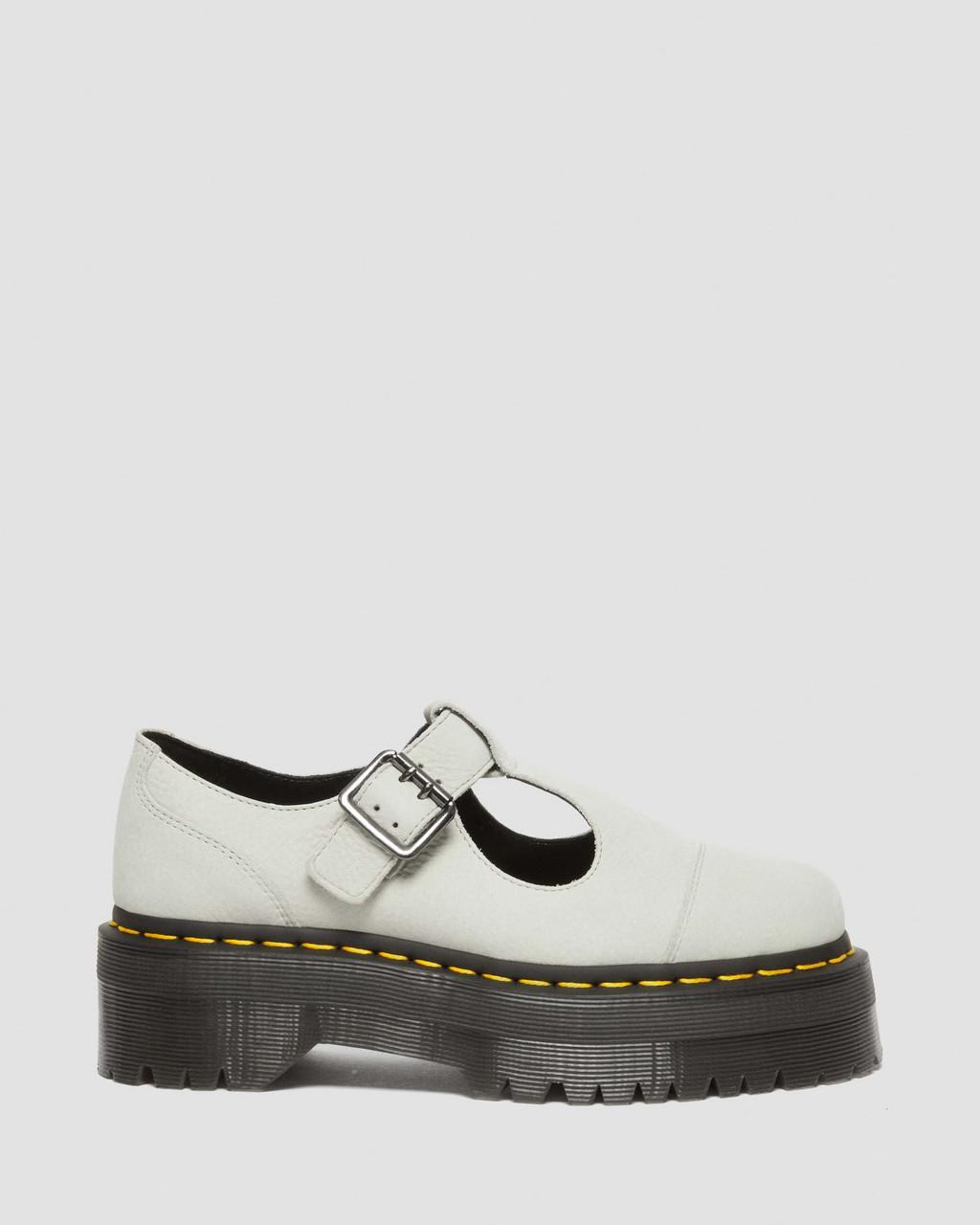 Bethan Tumbled Nubuck Leather Platform Mary Jane Shoes
