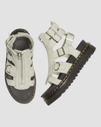Olson Tumbled Nubuck Leather Gladiator Zip Sandals