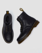 1460 Faux Fur Lined Grizzly Leather Lace Up Boots