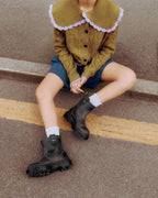 Anistone Lo Leather Biker Boots