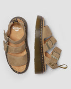 Gryphon Tumbled Nubuck Leather Platform Sandals