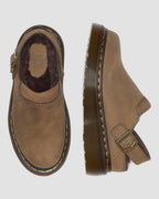Laketen Faux Fur Lined Platform Mules