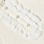 Cream Boucle Lace Bib Dress