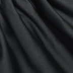 Black Taffeta Draped Sleeve Top