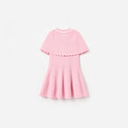Pink Knitted Cape Dress