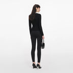 Black Tailored Knit Top