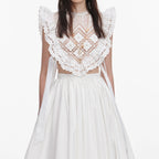 White Crochet Lace Crop Top