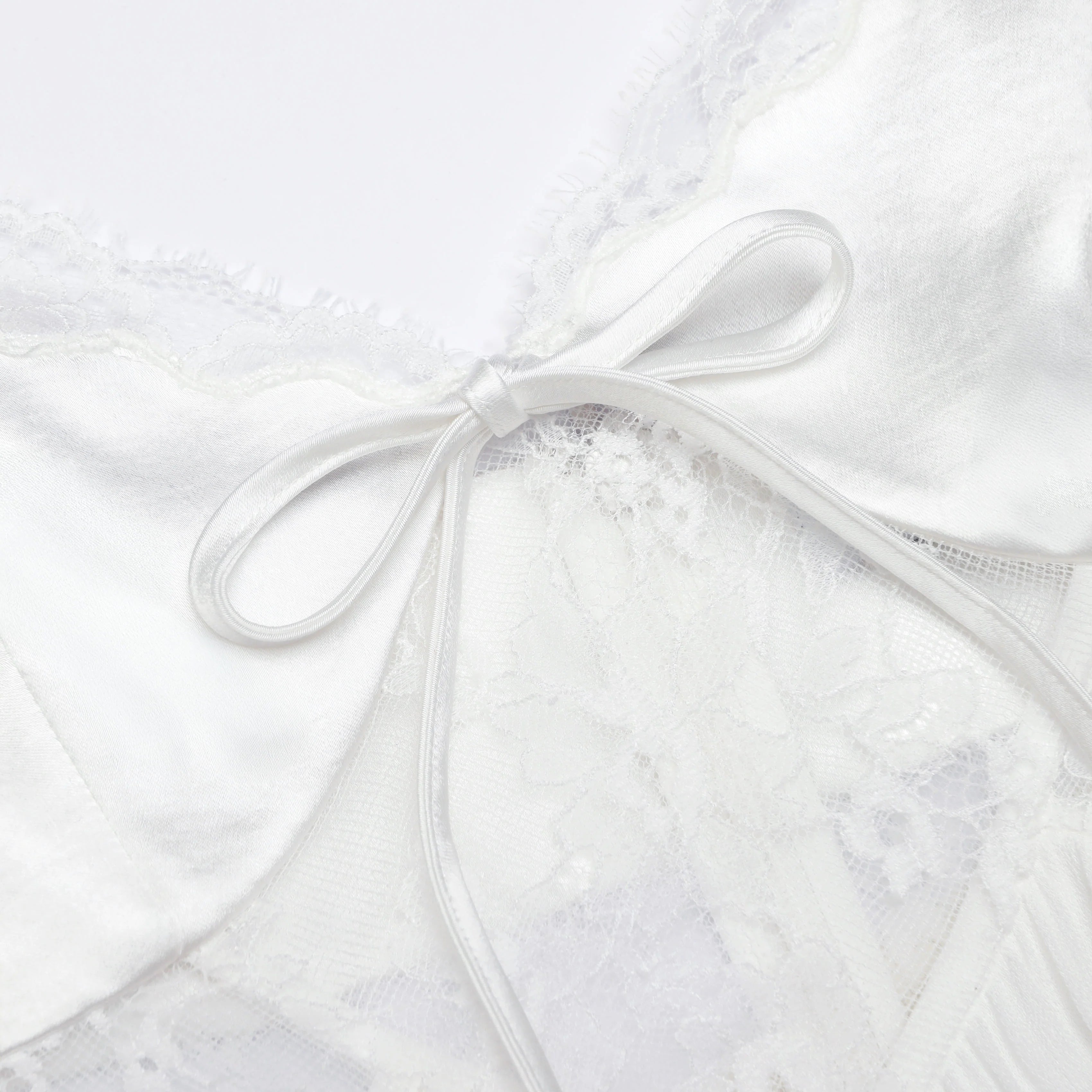 White Georgette Satin Maxi Dress