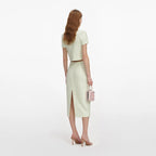 Lime Boucle Midi Skirt