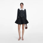 Charcoal Lace Collar Cardigan