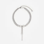 Double Crystal Bow Choker