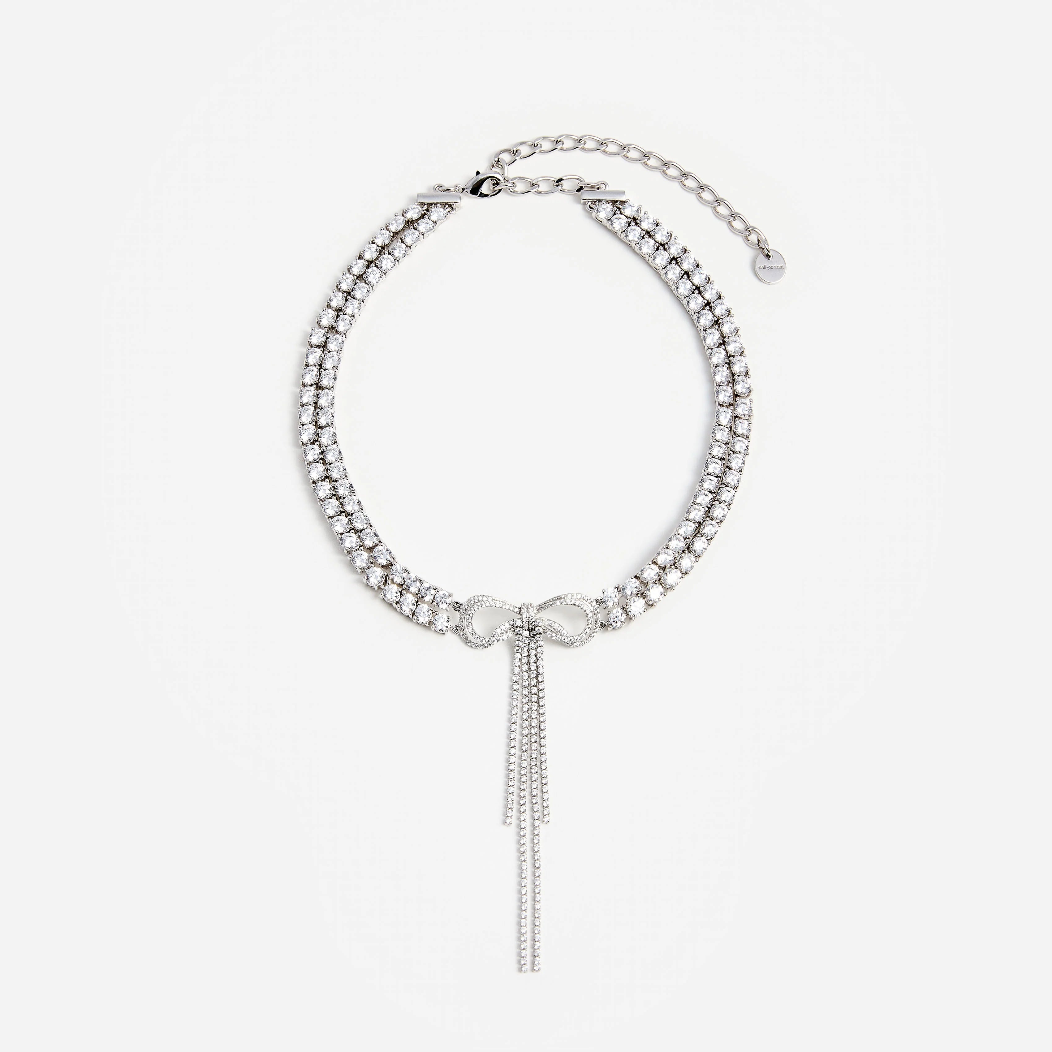 Double Crystal Bow Choker