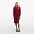 Burgundy Lace Crystal Top