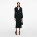 Black Blazer Tailored Midi Dress