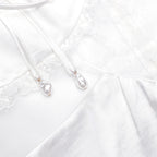 White Satin Lace Top