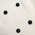 Cream Boucle Taffeta Maxi Dress