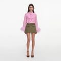 Khaki Denim Utility Skort