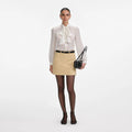 Cream And Gold Chiffon Blouse