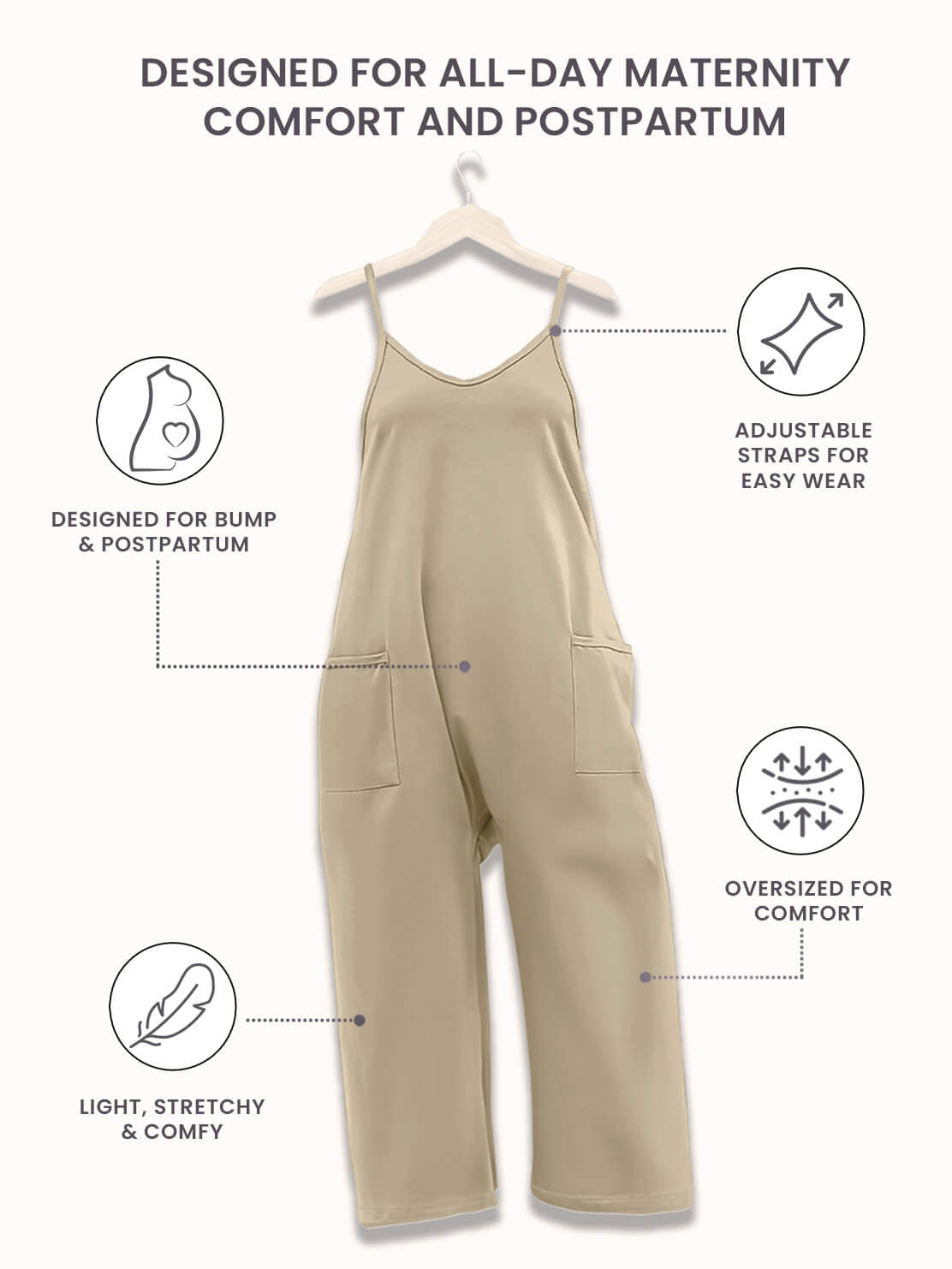 Oversized Jumpsuit - Maternity & Postpartum---Click to buy and get an additional 50% off