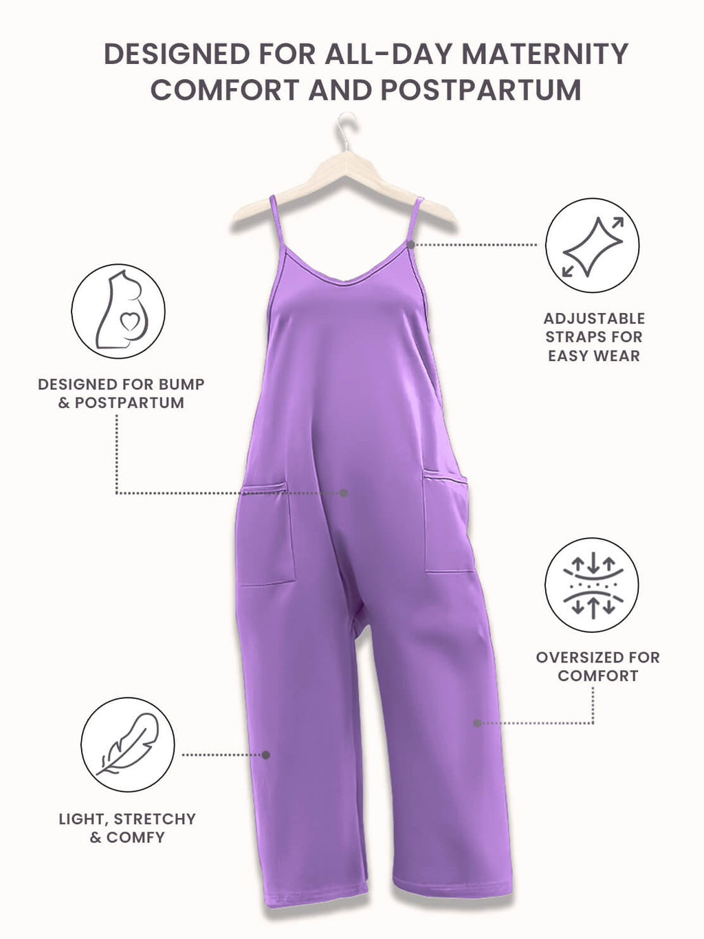 Oversized Jumpsuit - Maternity & Postpartum---Click to buy and get an additional 50% off