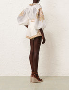 Waverly Embroidered Tuck Short