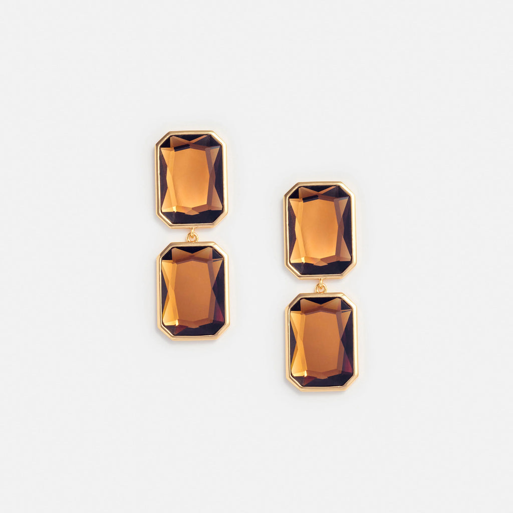 Amber Tiered Earrings