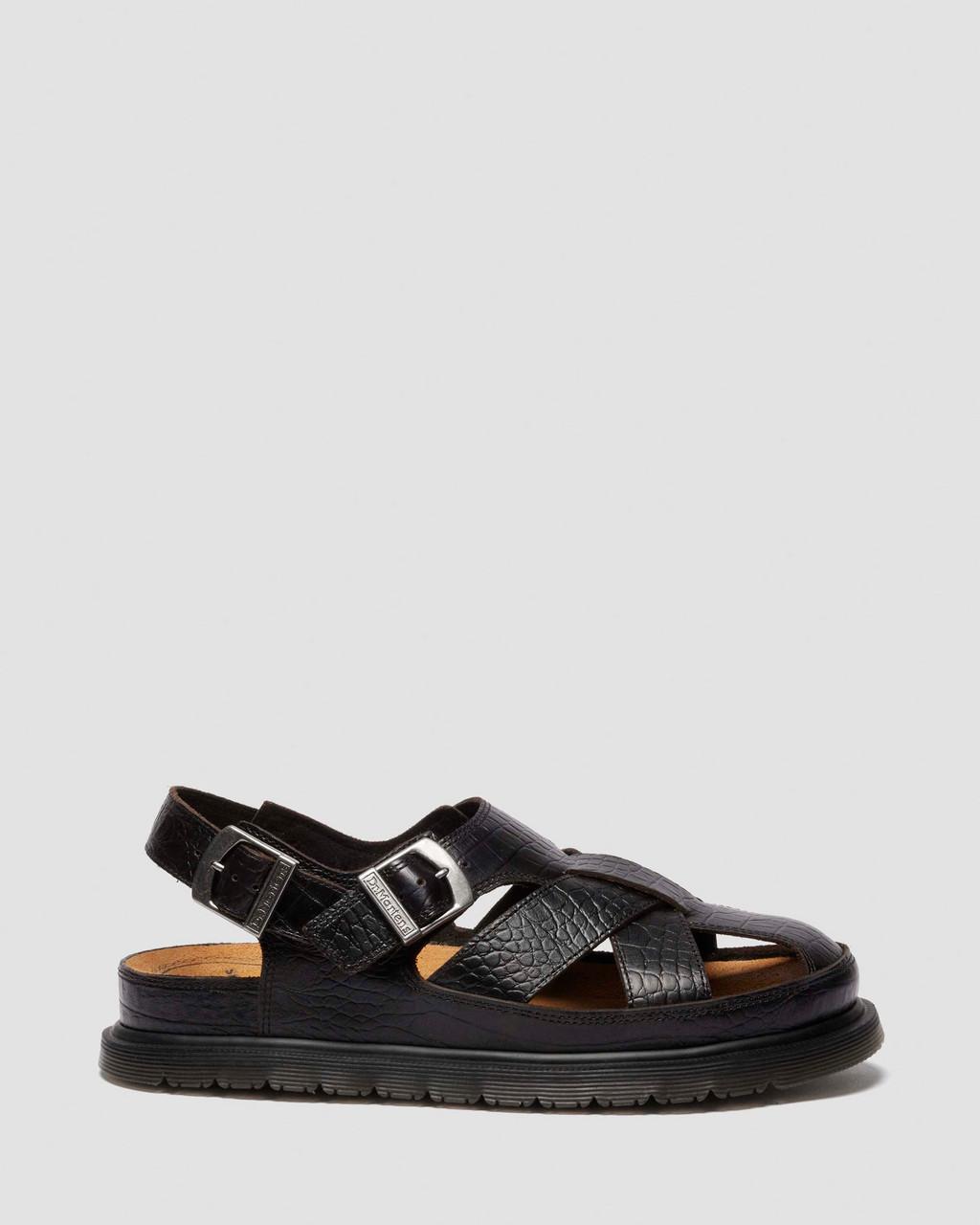 Fisherman Crocodile Analine Leather Sandals