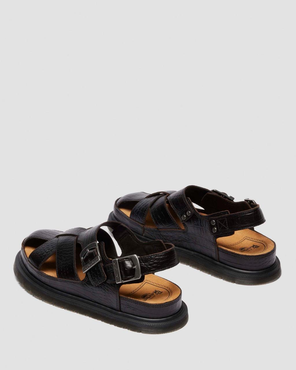 Fisherman Crocodile Analine Leather Sandals