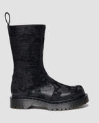 Rejena Hair On Croc Emboss Leather Boots