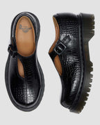 Rejena Mary Jane Croc Emboss Leather Shoes