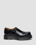 Rejena Mary Jane Croc Emboss Leather Shoes